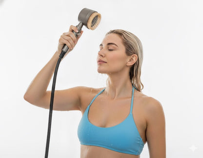 HydroGlow AquaZen™ – Hochdruck - Duschkopf mit Filter & Massage - Bürste - HydroGlow